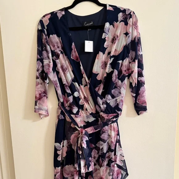 ConnectedWomen's Floral-Print 3/4-Sleeve Midi Dress - Picture 2 of 12